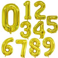 40Inch Big Foil Helium Number Balloon 0-9 Happy Birthday Wedding Party Decorations Baby Shower Large Figures Air Globos Supplies 1&40inch auksas