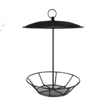 Large Capacity Hanging Bird Feeder Cylindrical Clear View Bird Feeding Tray Rainproof Multi-functional Food Dispenser