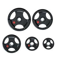 Hengxin Ruichu Rubber Coated 3-Hole Grip Barbell Plate