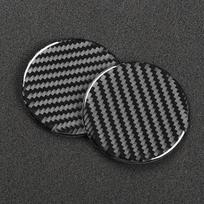 2Pcs Carbon FIber Cup Holder Water Coaster Cup Mat Pad Car Accessorie for all car 2PCS juoda