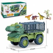 New Large Dinosaur Transporter Set Simulation Tyrannosaurus Rex Truck Model Children's Inertia Car Toy Birthday Christmas Gift žalia