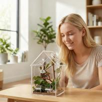 Spider Terrarium Escape-Proof Acrylic Habitat Isolation Tank Jumping Spider Terrarium for Family Friends Small Reptiles Animals China Mainland