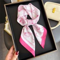 68cm Sea Salt Shell Printed Scarf Women Autumn and Winter Polyester Fiber Scarf Fashionable and Versatile Warm Headscarf Shawl raudona