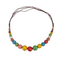 Simple Colored Beads Necklace Choker Ethnic Style Necklace Unique Bohemia Ceramic Necklace  Gift Style A