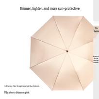 Beishi Carbon Fiber UV Protection Straight Umbrella vyšnių rožinė spalva