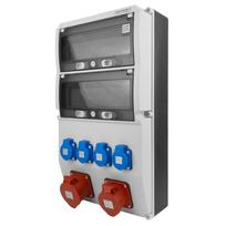 Statybinė skydinė 16A 32A Cee 4X230V 36 Moduliai 2 Tikrinimo Langeliai