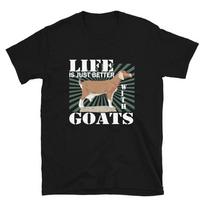 Life Is Better With Goats Funny Goat Classic Fit T-Shirt L