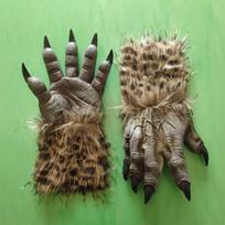 Plush Wolf Claw Latex Gloves For Halloween Costume Accessories And Themed Party Decor ruda