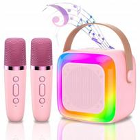 2 Mikrofony Usb Jack Głośnik Przenośny Zestaw Do Karaoke Rgb Bluetooth