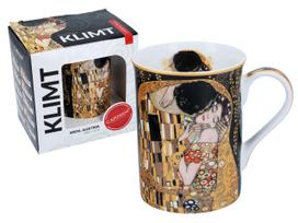 Kubek Porcelanowy Gustav Klimt Pocałunek Czarny Classic New Prezent
