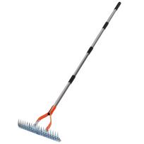 Lawn Thatch Rake Multi Functional Garden Tool Durable Lawn Scarifier Rake for Yard Leaf and Debris Removal with Extendable Handle One Size oranžinė