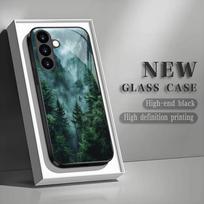 Deep Mountain Forest Tempered Glass Phone Case Suitable for Samsung Galaxy S26 S25 S24 S22 S21 S20 FE/Ultra/Plus5G Anti Drop GalaxyS25