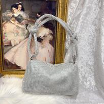 Diamond-encrusted, diamond-knotted underarm bag, shiny personality, simple dumpling shoulder bag, women's hand bag. sidabras