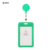 Fashion Wallets Hard Plastic ID Card Badge Holder Retractable Badge Holder Protector Cover Card Sleeve žalia