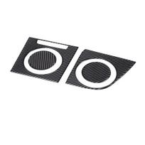 Soft Carbon Fiber Car Central Cup Holder Cover Decorate Sticker Interior Car Accessories For Porsche Taycan 2019-2025 (LHD RHD)