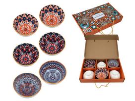 Komplet 6 Miseczek Porcelanowych Do Ryżu Zupy Przekąsek Zestaw Dom