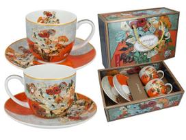 Komplet 2 Filiżanek Ze Spodkami Van Gogh Róże Carmani Zestaw Prezent