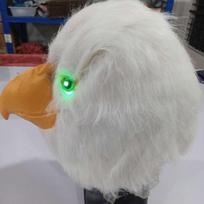 Glowing-eye eagle plush latex mask One size fits all adults balta