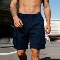 Men's Lightweight Cargo Shorts with Multiple Pockets Relaxed Fit Outdoor Quick Dry Fabric Elastic Waistband XXL juoda