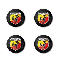 4pcs Car Wheel Center Hub Center Cap Rim Hub Dustproof Cover Emblem Sticker for Abbas Stilo Ducato Abarth Fiat Punto124/125/500