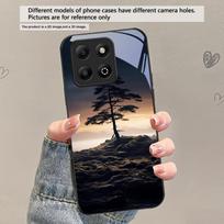 Small pebble flowers For Honor X5 Plus X30 X9c Smart X5b X9a X30 Max X50i 30 Pro 50 Pro 70 90 Smart 200 Lite Glass Phone Case Honor 90