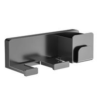 Hair Dryer Holder Water Proof ABS Wall Mounted Adhesive Blow Dryer Rack for Combs Hairpins Hair Dryer Nozzles