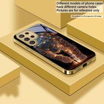 Giant Star Leopard For Samsung Galaxy S26 S20 FE S21 S22 S23Plus S24 Ultra 25Ultra S21+ S9 S22 S8 S23 Golden glass phone case Galaxy S26