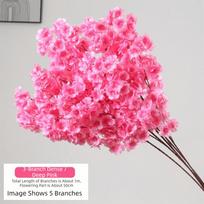 Simulation Branch Artificial Cherry Blossom Multiple Color Encrypted Cherry Fake Flowers Spring Cherry Vase Ornaments tamsiai rausva spalva
