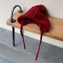 Lambswool Balaclava Skullies Caps Korean Style Knitted Beanies Hats  All-match raudona