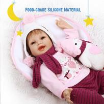 High Quality 22 Reborn Baby Doll Soft Handmade Lifelike Newborn Girl Doll Realistic Gift Toys