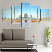 Sienos meno drobė Religija Plakatų spaudinys Kaaba Mecca Islamo didelis paveikslas ant drobės Paveikslėlis Namų dekoras Svetainės apdaila 20x35cm*2  20x45cm*2  20x55cm*1