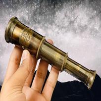 15,24 cm žalvarinis kišeninis darbinis teleskopas Spyglass Unikali dovana vaikams, Vyro plaukiojimas valtimis berniukams, Velykų dovanos vaikams