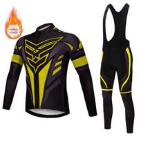 Bike Man Cycling Bib Jersey Pro Team 2024 Termal Fleece Costume Men's for Bicycle Clothing Winter Thermal Mtb Pants Road Uniform S