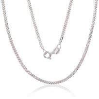 Sidabrinė Cartier grandinėlė 2 mm su deimantiniu pjovimu, 40 cm, 925 sidabras