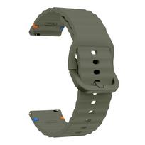Bangelių rašto silikoninis dirželis Samsung Watch7654: Suderinamas su 20 mm ir 22 mm 22mm armijos žalia spalva