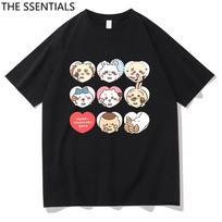 Chiikawa marškinėliai Unisex / Moteriški Harajuku Juokingi Estetiški Grafiniai Kawaii Marškinėliai Unisex Anime Animacinių filmų Dydžio Didesni Medvilniniai Marškinėliai Korėja 2XL