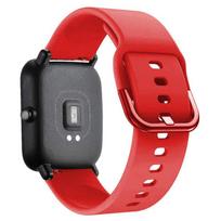20 mm 22 mm laikrodžio apyrankė Amazfit GTR GTS 4 Mini 3 2 PRO silikoninė apyrankė oficiali pakaitinė apyrankė Amazfit GTS 4-3-2 mini raudona