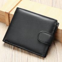 Malunte Men's Genuine Leather RFID Wallet – Anti-Theft, Large Capacity, Trendy Cowhide Design juoda