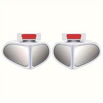 2 vnt. HD aklosios zonos veidrodėlių automobiliams, sunkvežimiams ir visureigiams - 360° reguliuojamas plataus kampo vaizdas, galinio vaizdo veidrodėlio priedai, automobilio veidrodėlis aklajai zonai balta
