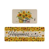 Sunflower Spring Floral Kitchen Mat & Doormat Set - Two Pieces 40x60 cm, Single Piece