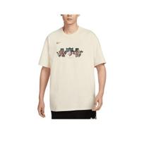 Nike Max90 LeBron Floral Logo Print Crew Neck T-Shirt Men Tops Coconut-Milk FZ8074113 M