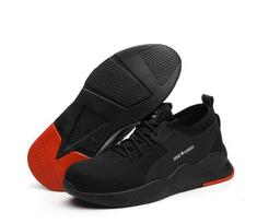 Men's Summer Smart Buckle Anti-Smash and Anti-Puncture Work Shoes - Wear-Resistant, Steel Toe, Breathable Safety Shoes