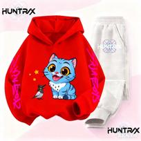 Kids Autumn Kpop Demon Hunters Hoodie Set 3-14Y Boys Girls Sportswear Active Clothes 100