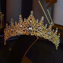 Nuotakos karūna tiara Vestuviniai plaukų aksesuarai Cirkonio karalienė Vestuvinės suknelės karūna Banketinė tiara Lengvas prabangus gray