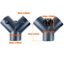 2 Vavles Flap Adjustable Air Diesel Parking Heater Vent Ducting Y Branch Splitter Exhaust Pipe Joiner Connector For Webasto