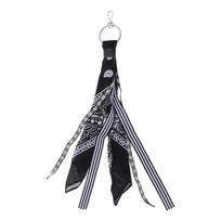 HipHop Kerchief Pants Chain Paisleys Bandanas Wallet Chain Ribbon Bikers Headscarf Metal Keychain Bag Pants Jewelry Gift juoda