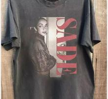 Sade 90s Retro Classic Black Reprinted T Shirt Full Size 4XL