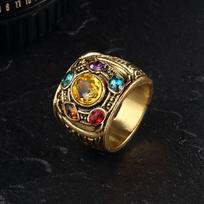 Šaunus Naujas Madingas Vyriškas Galios Žiedas Infinity Wars Thanos Cosplay Anime Lydinio Žiedas Papuošalai Punk Gotikinis Hip Hop Žiedas Vyriškas 7 brown