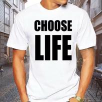 Man Choose Life Retro 80`s Party Fancy Dress Wham Unisex Ladies Cotton T-Shirt Woman Cheap Tee Cheap Wholesale Tees M balta