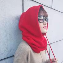 Durable And Safe Women Cashmere Wool Hats Bib One Female Winter Thick Knitted Skullies Version Cap Earmuffs Collar Soft Warm Beanies Hooded Scarf One Size